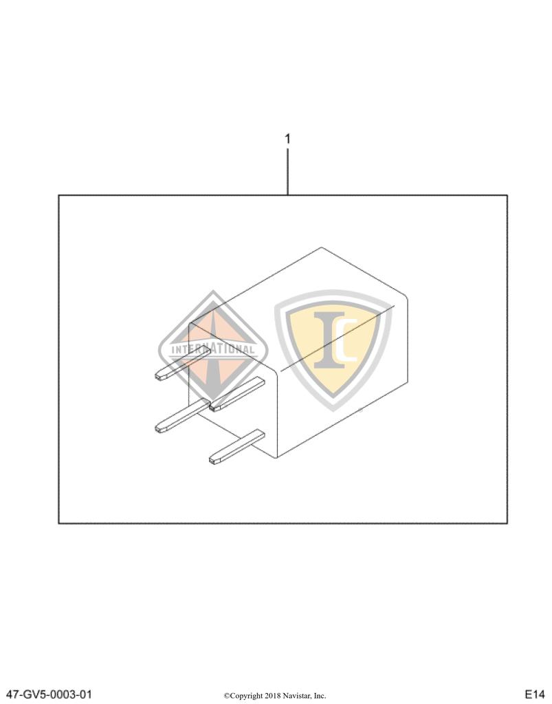 3600330C1, Navistar International, RELAY, GEN CONTROL 4 PIN MINI - part number 3600330C1