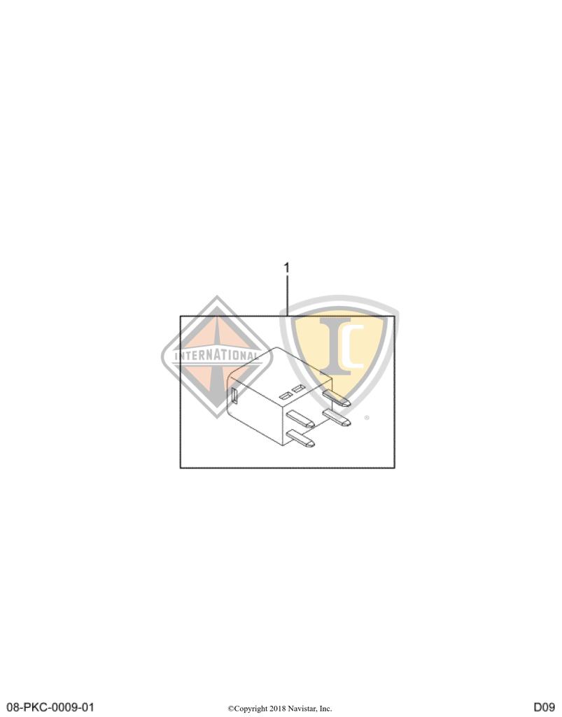 3600329C1, Navistar International, RELAY, GEN CONTROL, 4PIN MICRO - part number 3600329C1