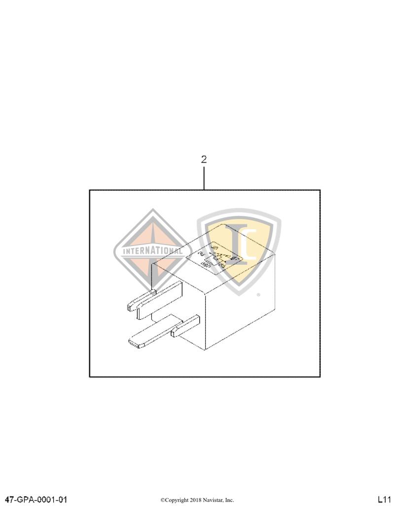 3536072C2, Navistar International, RELAY, GENERATOR CONTROL ISO HIGH CURRENT - part number 3536072C2