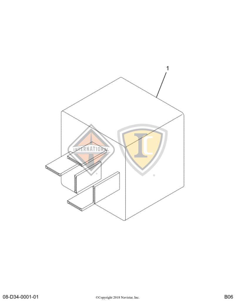 3607384C1, Navistar International, RELAY, GENERATOR CONTROL - part number 3607384C1