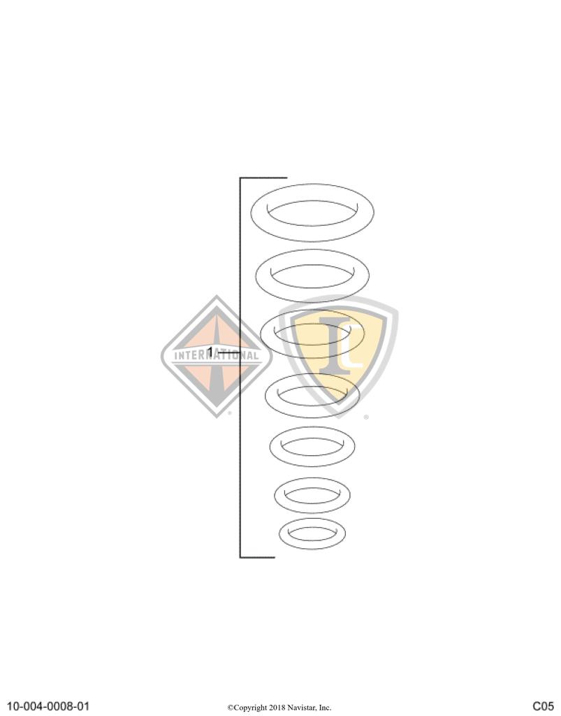 1846295C1, Navistar International, O-RING 2-114 .612" X .715" - 1846295C1