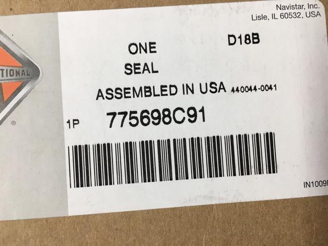 775698C91, Navistar International, SEAL, WHEEL BEARING, OIL, REAR - part number 775698C91