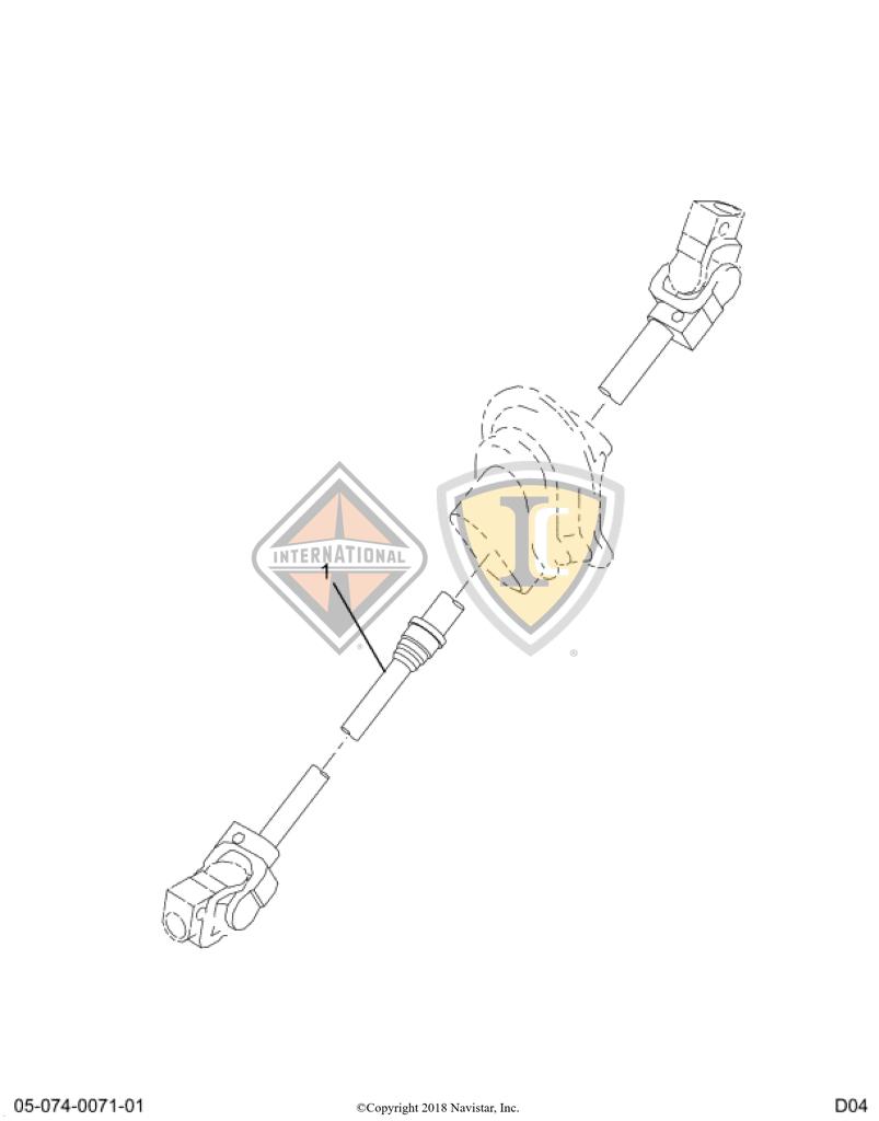 2506823C91, Navistar International, SEAL, DUST STEERING SHAFT - part number 2506823C91