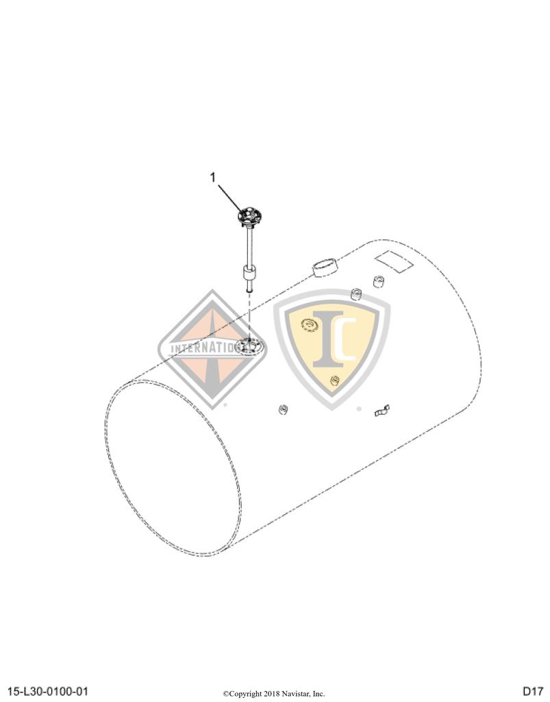 6128686C2, Navistar International, GAUGE, FUEL SENDER, KUS - part number 6128686C2