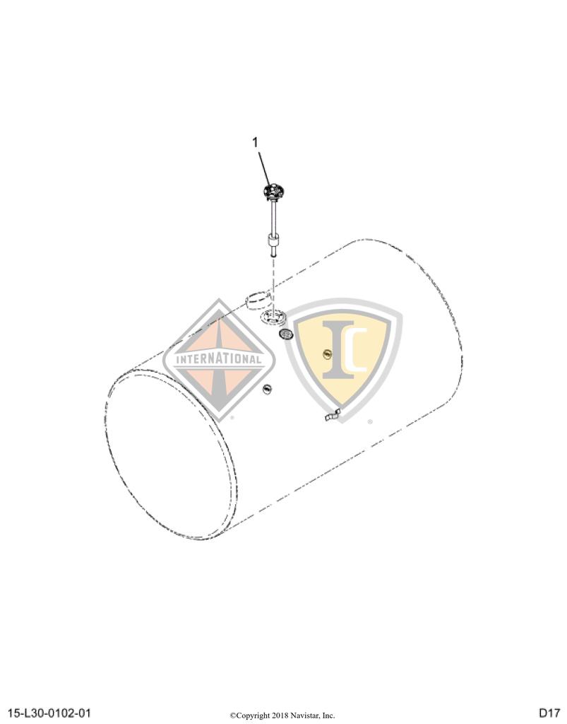 6128686C2, Navistar International, GAUGE, FUEL SENDER, KUS - part number 6128686C2