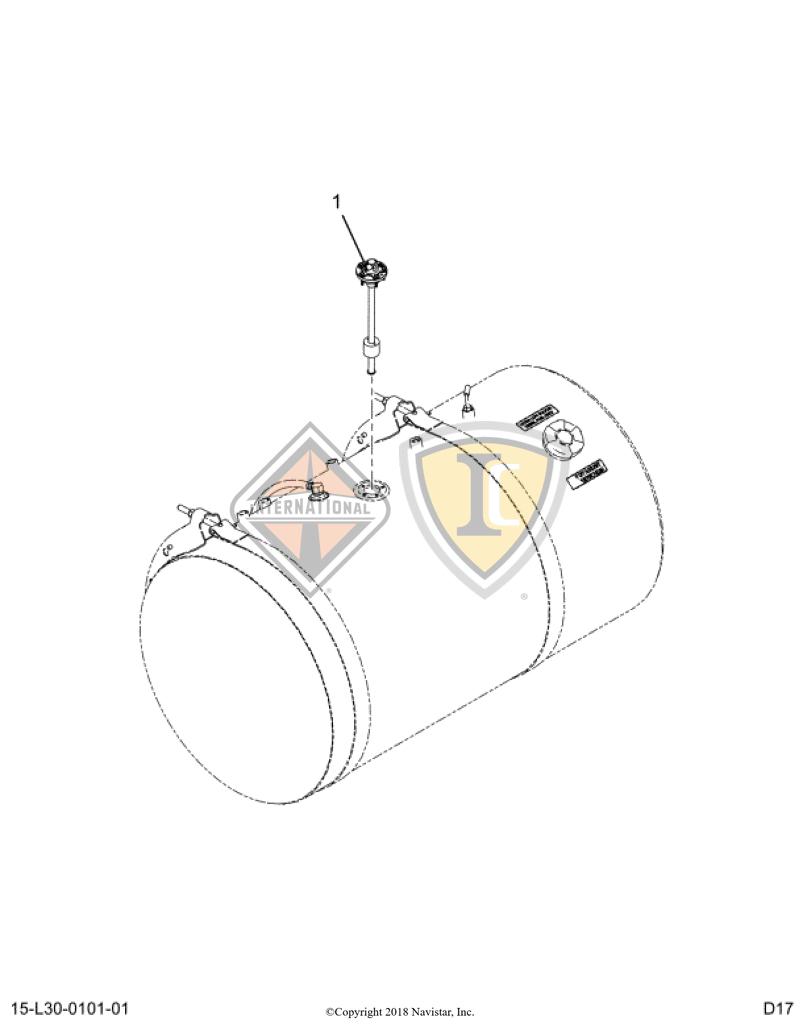6128686C2, Navistar International, GAUGE, FUEL SENDER, KUS - part number 6128686C2