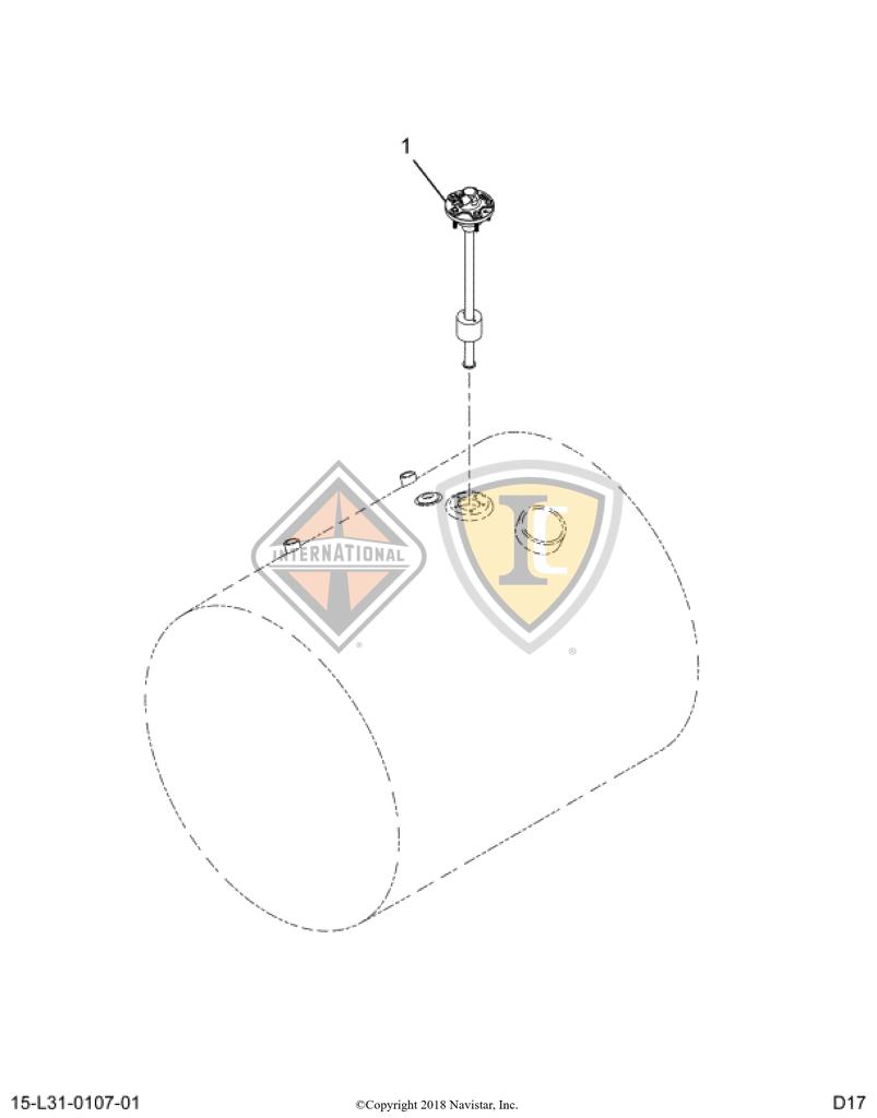 6128686C2, Navistar International, GAUGE, FUEL SENDER, KUS - part number 6128686C2