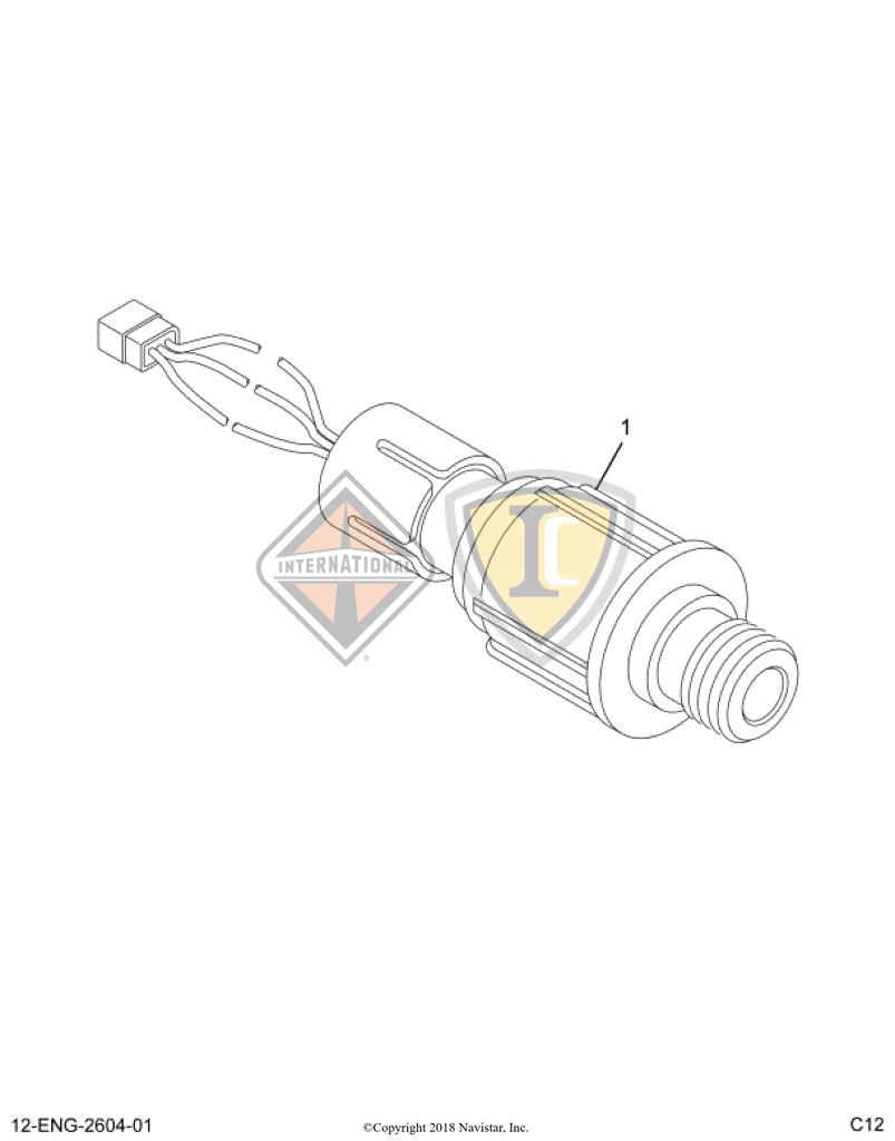 1845536C91, Navistar International, SENSOR, INJ CONTROL PRESS - part number 1845536C91