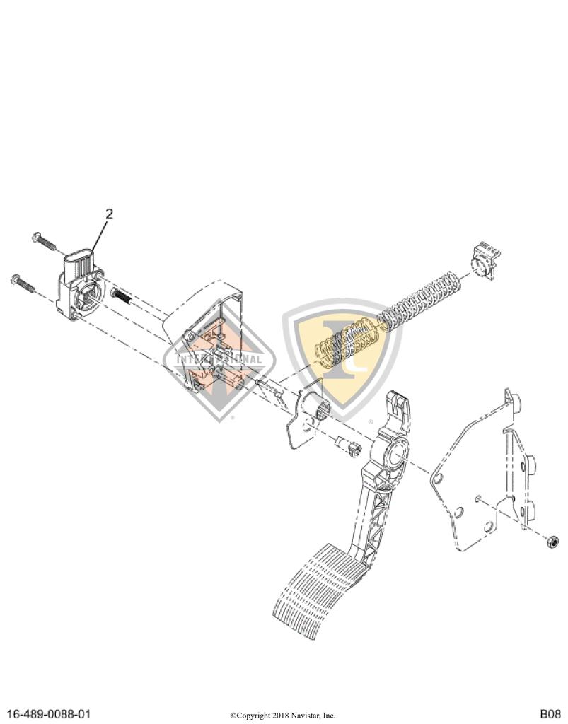 2587575C92, Navistar International, CONTROL, ACCELERATOR SENSOR, ELECTRONIC - part number 2587575C92