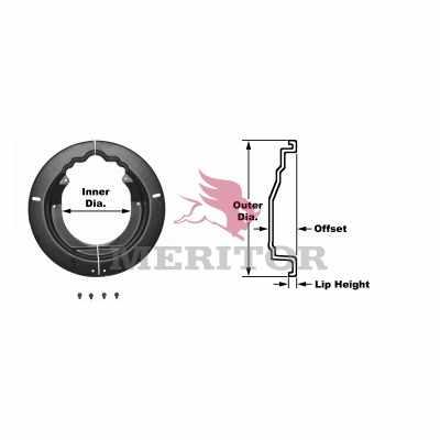 A23264P1082, Meritor - Brake Shoes & Pads, SHIELD, DUST - A23264P1082