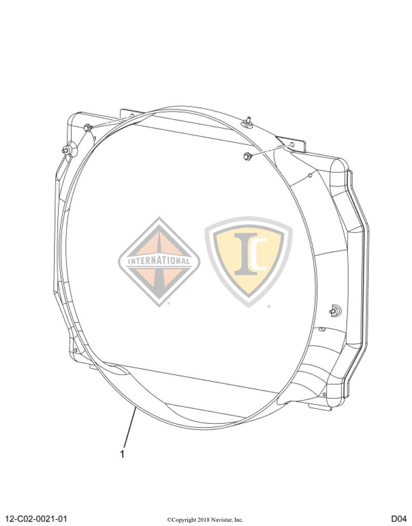 2591779C92, Navistar International, SHROUD, RADIATOR FAN, COOLING SYSTEM - part number 2591779C92