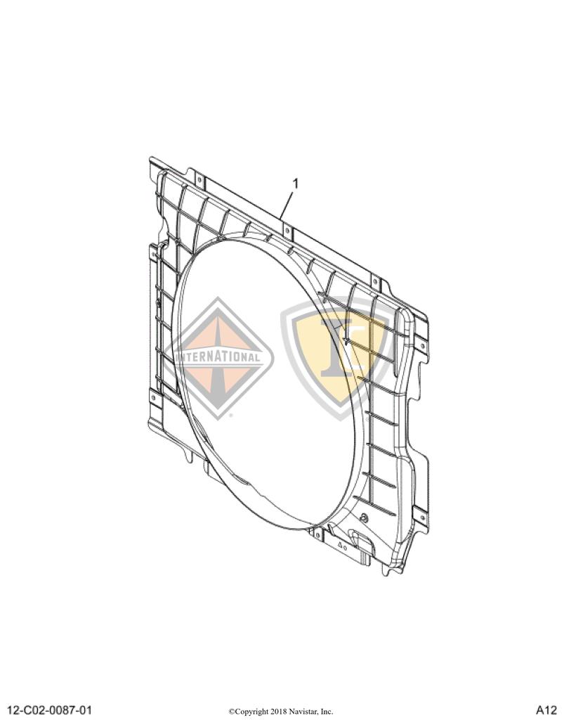 2604190C91, Navistar International, RADIATOR 32 INCH FAN SHROUD - part number 2604190C91