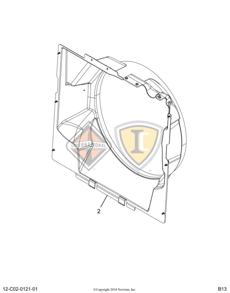 2604989C4, Navistar International, SHROUD, FAN - part number 2604989C4