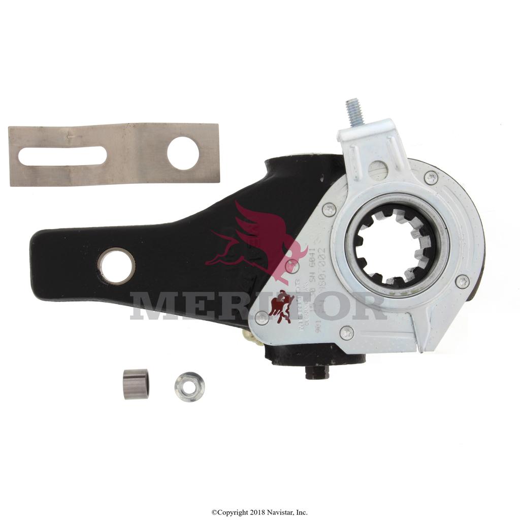 R806002A, Meritor - Brake Shoes & Pads, SLACK ADJUSTER, BRAKE, DRIVE AXLE APPLICATIONS FOR 16-1/2 AND 18 IN, STRAIGHT, SPLINE SIZE 1-1/2-10, ARM LENGTH 5-1/2, BUSHING ID 1/2 - R806002A