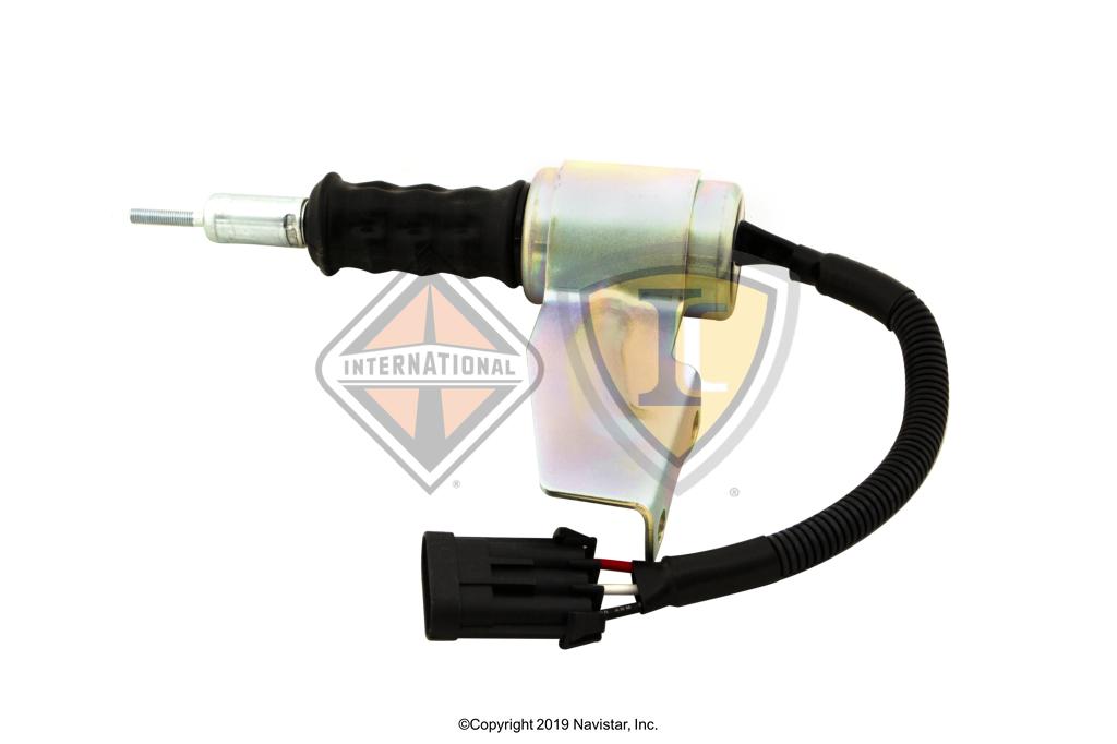 1813867C1, Navistar International, Uncategorized, SOLENOID, ELECTRONIC SHUTOFF, W/ SPRING, PLUNGER, BOOT AND MOUNTING BRACKET, SWITCH LESS TYPE - 1813867C1