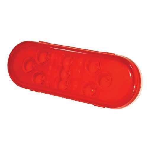 54142, Grote Industries Co., STT LAMP RED OVAL LED W/AMP - 54142