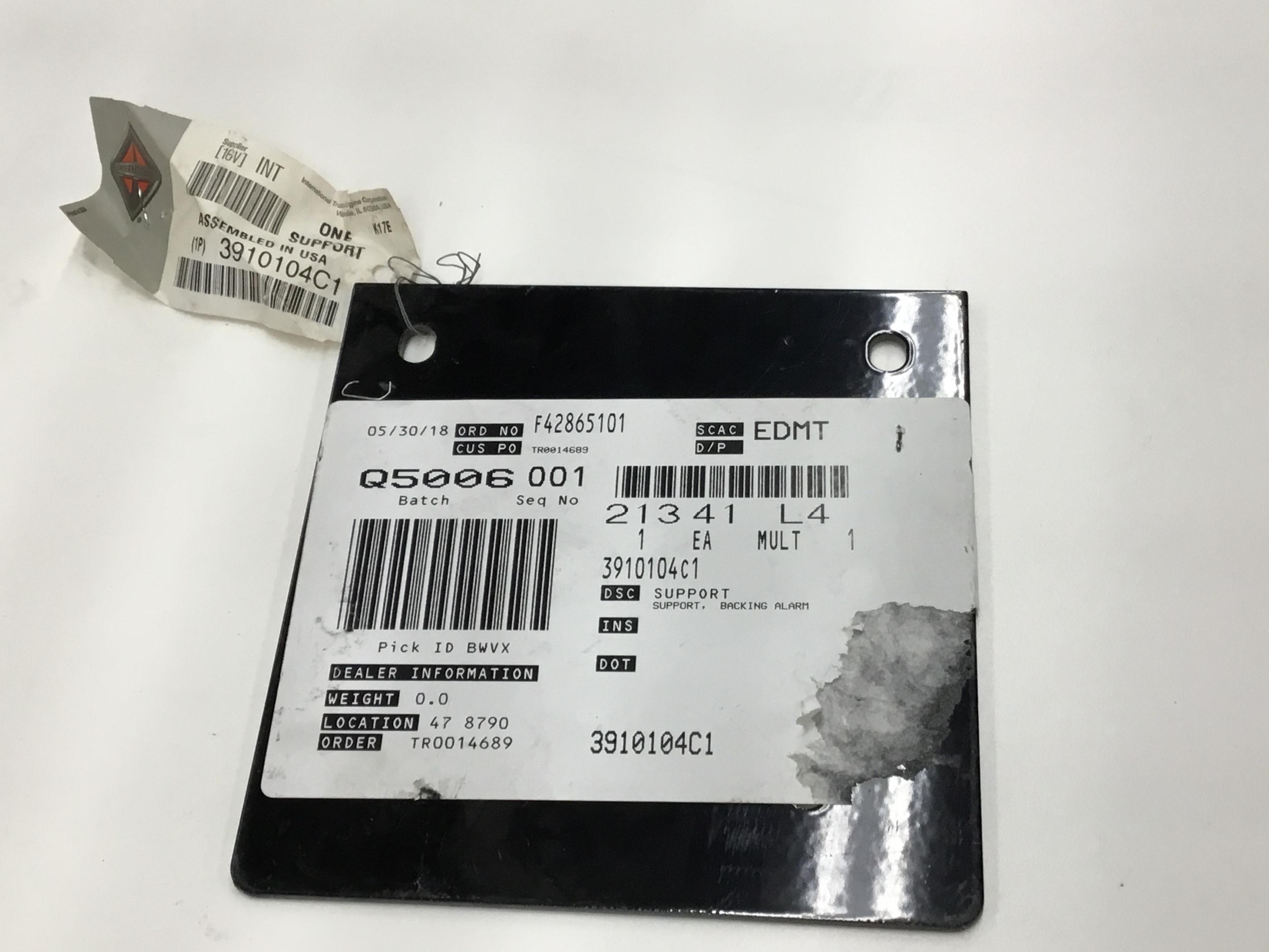 3910104C1, Navistar International, SUPPORT, BACKUP ALARM - part number 3910104C1