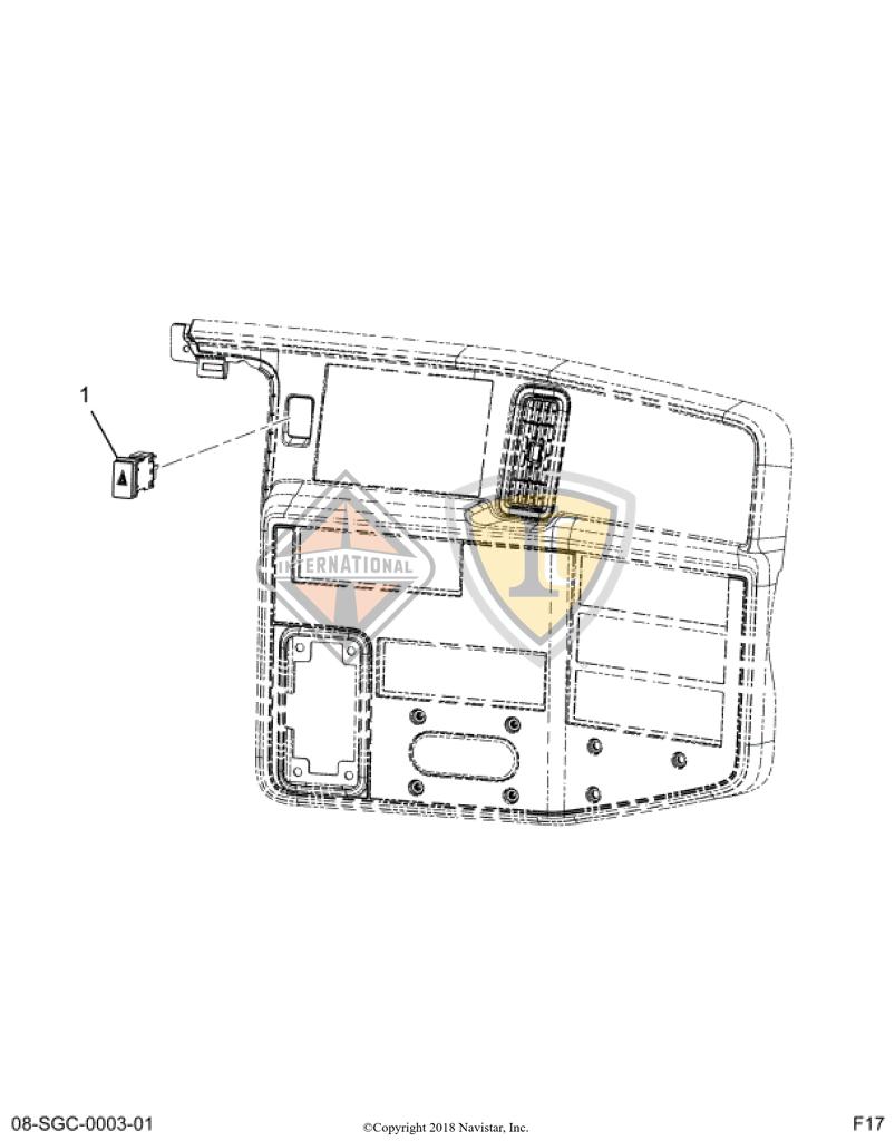 4057706C3, Navistar International, HAZARD SWITCH - 4057706C3