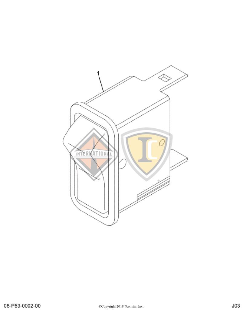 3563074C1, Navistar International, SWITCH, DIFFERENTIAL LOCK INDICATOR - part number 3563074C1