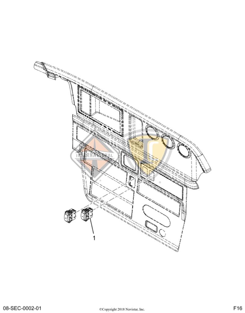 4057715C2, Navistar International, SWITCH, ELECTRONIC, HARDWIRED SPARE - part number 4057715C2