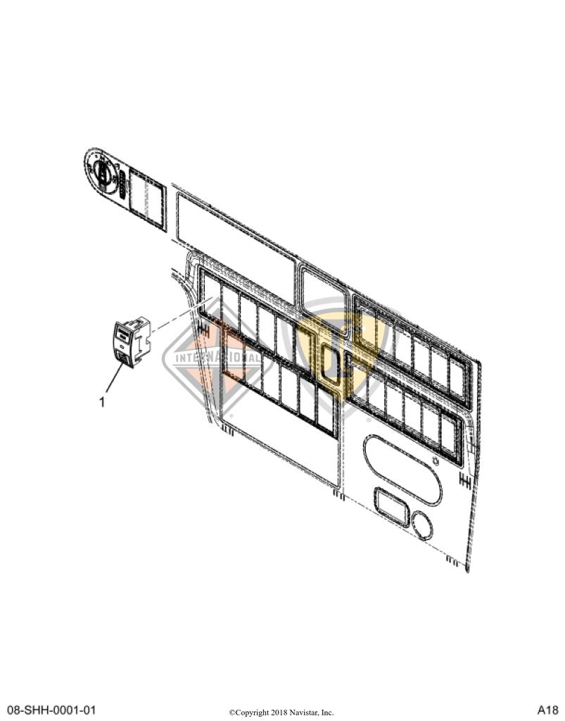 4102413C1, Navistar International, SWITCH, MULTIPLEX, FAN OVERRIDE - 4102413C1