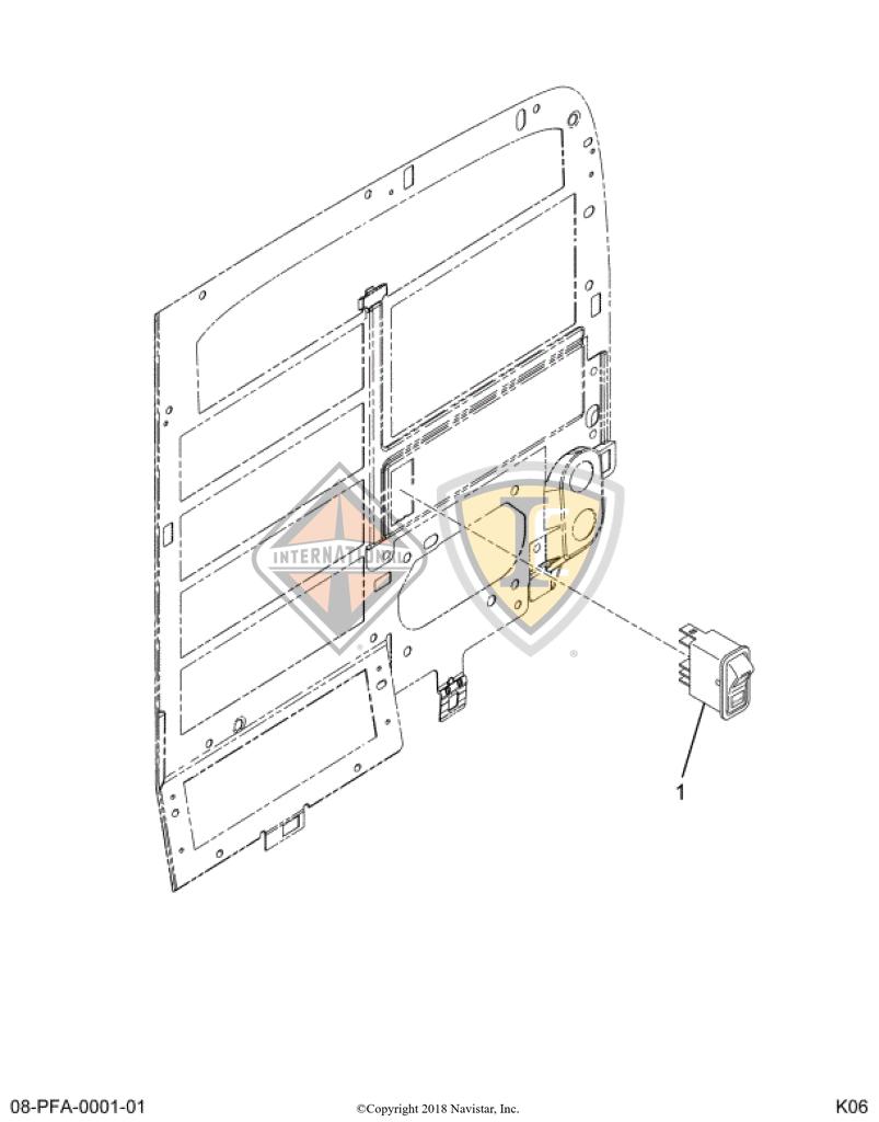 3596670C1, Navistar International, SWITCH, HARDWIRED - part number 3596670C1