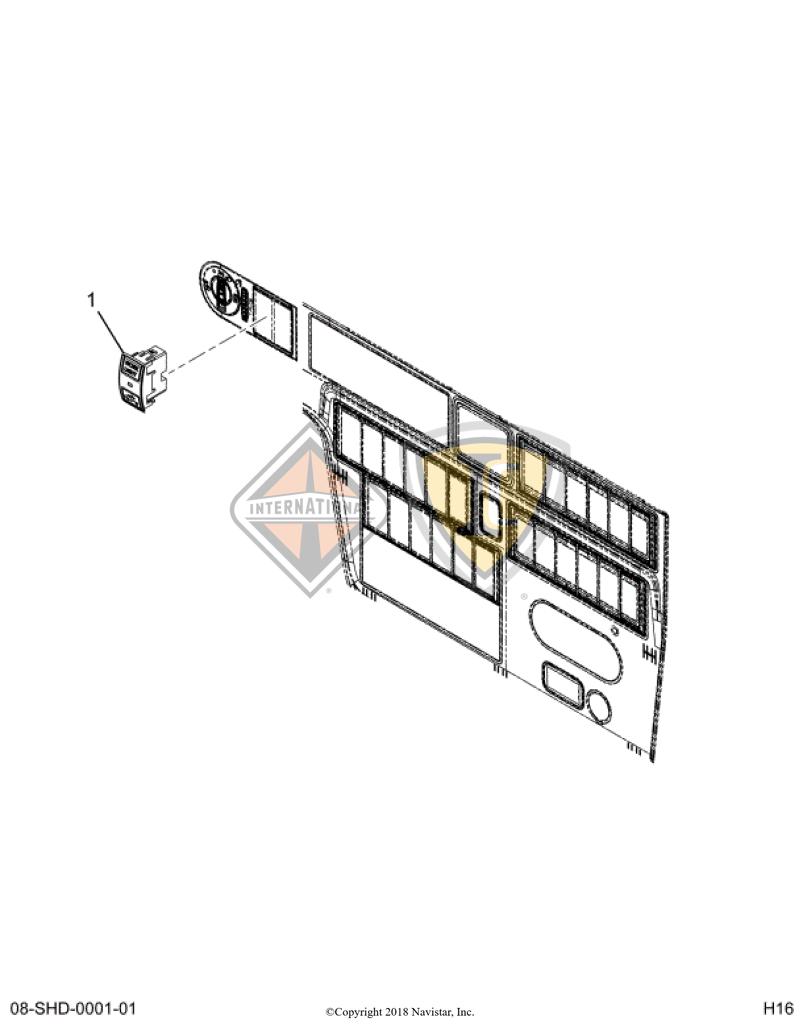 4102405C1, Navistar International, SWITCH, MULTIPLEX, WORK LIGHT - 4102405C1