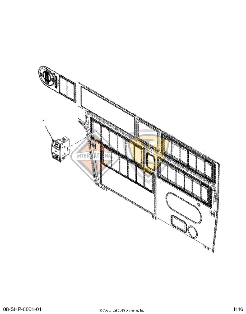 4102416C1, Navistar International, SWITCH, MULTIPLEX, TRACTION CONTROL OFF ROAD - 4102416C1