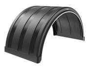 FX18025P, Class Eight Manufacturing, 76" BLACK SINGLE AXLE FENDER POLY - FX18025P