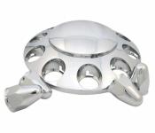 ABS CHROME FRNT CAP/NUT CVRS