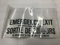 DECAL, EMER EXIT ABOVE WINDOW