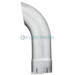 Fleetrite Exhaust Stack; Dimensions: 4 IN x 4.5 IN; Type: Curved; Material: Aluminized
