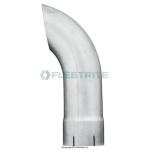 Fleetrite Exhaust Stack; Dimensions: 4 IN x 4.5 IN; Type: Curved; Material: Aluminized