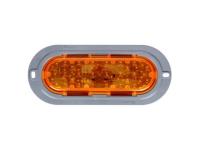 LAMP, LED OVAL AMBER W/FLANGE