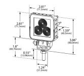 BZ601-5, Grote Industries Co., BriteZone LED Work Light, 775 Raw Lumens, Mini Square - BZ601-5