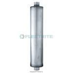 MUFFLER, TYPE 1 ROUND, 4.0 IN. INLET, 5.0 IN. OUTLET, 44.5 IN. BODY LENGTH (IN)