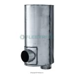 Fleetrite Exhaust Muffler; Inlet Size: 5.0 IN; Outlet Size: 5.0 IN; Body Length: 27.0 IN