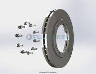 FLT0700173S1, Fleetrite, ROTOR, BRAKE, NON-ABS, INCLUDES BOLTS AND WASHERS, 15.375 IN. OD, 1.91 IN. HEIGHT, 10-HOLE 0.531 IN. DIA - FLT0700173S1