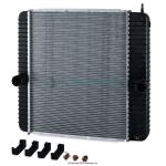 Fleetrite Radiator; Make: Ford, IC Bus & International; Model(s): F650, 750, SC Bus, CE Bus, 4100, 4200, 4300, 4400; Core Height (in): 25; Core Width (in): 25; Inlet Size (in): 2.25; Outlet Size (in): 2.25