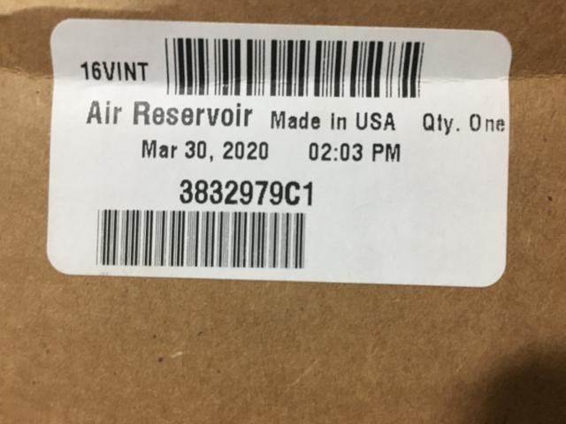 3832979C1, Navistar International, TANK, AIR PRESSURE (SECONDARY) - part number 3832979C1
