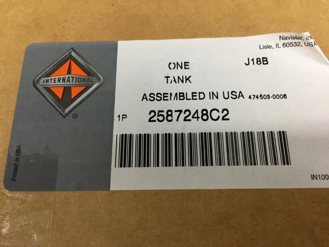2587248C2, Navistar International, TANK, RADIATOR DE-AERATION - part number 2587248C2