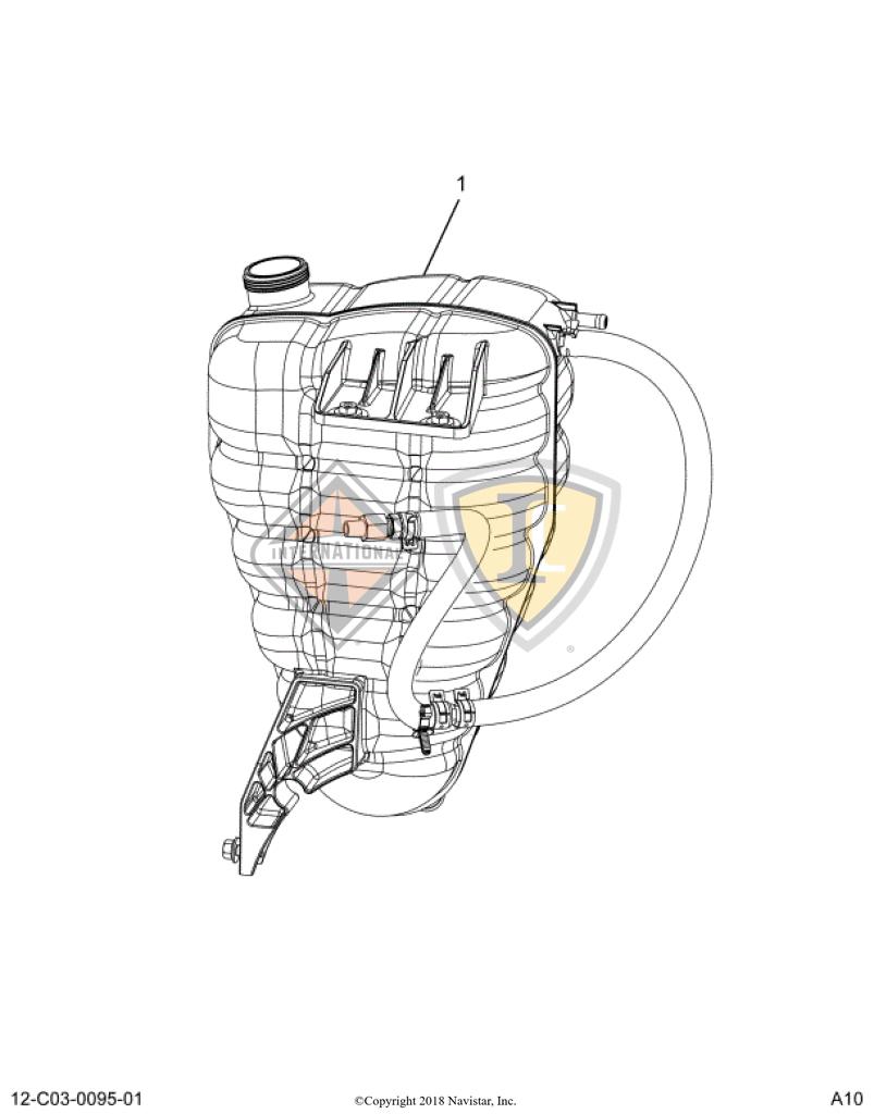 2596346C93, Navistar International, RADIATOR SURGE TANK - part number 2596346C93