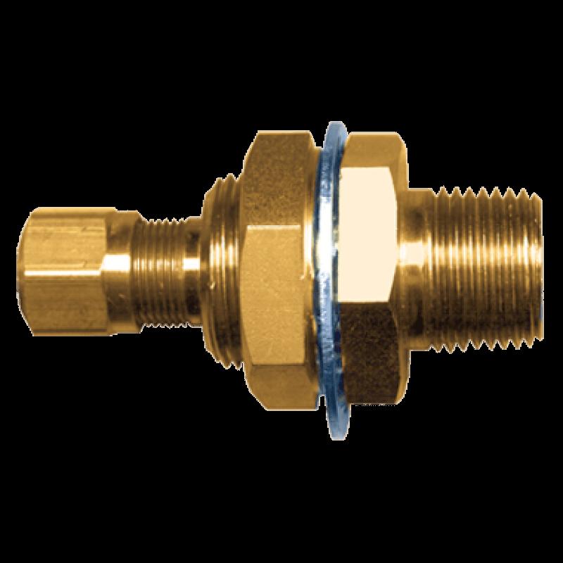 1498N-6D, Fairview Ltd., Fittings, Nuts, Bolts, TERMINAL BOLT STL, 1/2M-1/4F - 1498N-6D