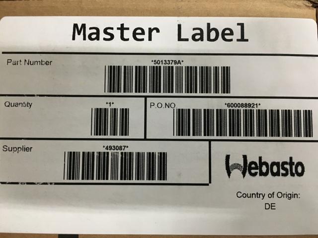 WEB5013379A, Webasto, TT EVO 12V SMARTEMP FX TR - BLUETOOTH KIT - part number WEB5013379A