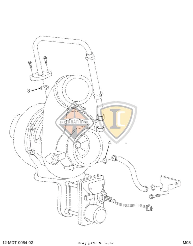 1842623C96, Navistar International, TURBO MTH KIT - part number 1842623C96