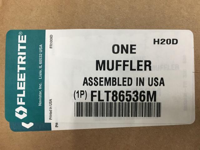 FLT86536M, Fleetrite, MUFFLER, TYPE 2 OVAL, 3.5 IN. INLET, 4.0 IN. OUTLET, 32.0 IN. BODY LENGTH (IN) - part number FLT86536M