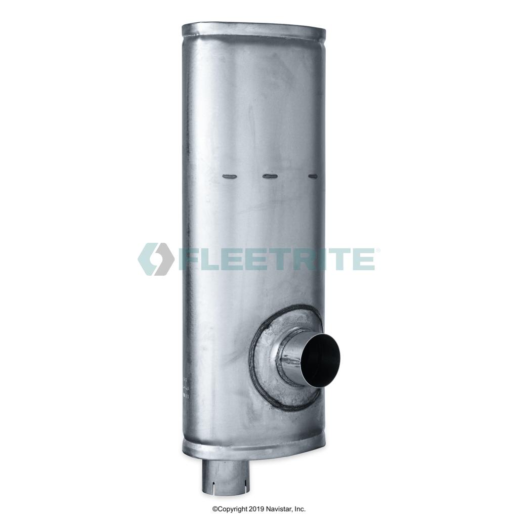 FLT86777M, Fleetrite, MUFFLER, TYPE 7 OVAL, OD OUTLET, 3.5 IN. INLET, 4.0 IN. OUTLET, 32.0 IN. BODY LENGTH (IN) - FLT86777M