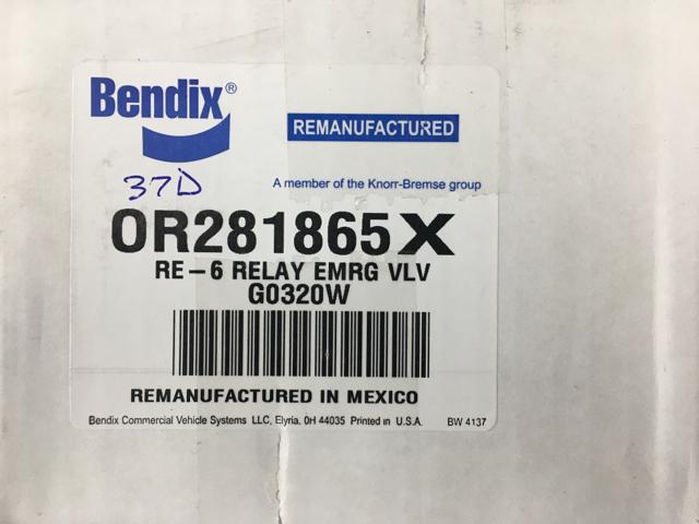 BXOR281865, Bendix, VALVE, RELAY EMERGENCY, RE-6, CORELESS - part number BXOR281865