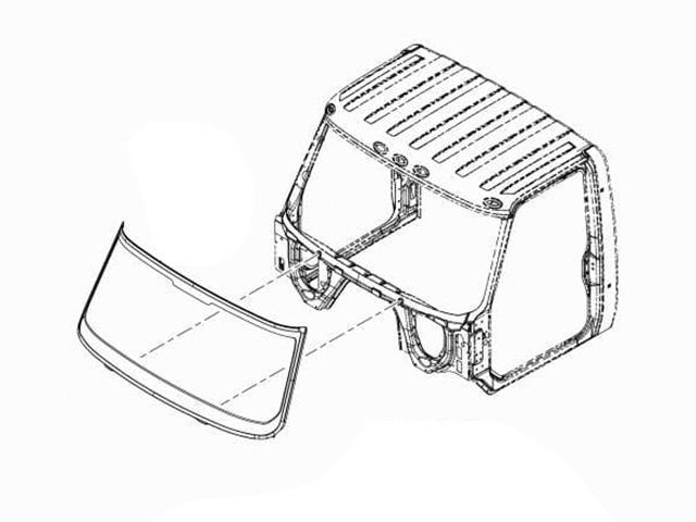 4174631C1, Navistar International, WINDSHIELD, GLASS (SOLEX) - 4174631C1