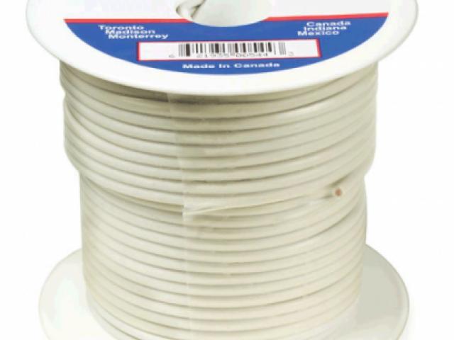 87-6007, Grote Industries Co., WIRE, 12GA, WHITE, 100' - 87-6007